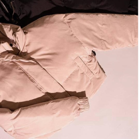 NWT Cropped Puffer Jacket - Latte - Picture 8 of 12